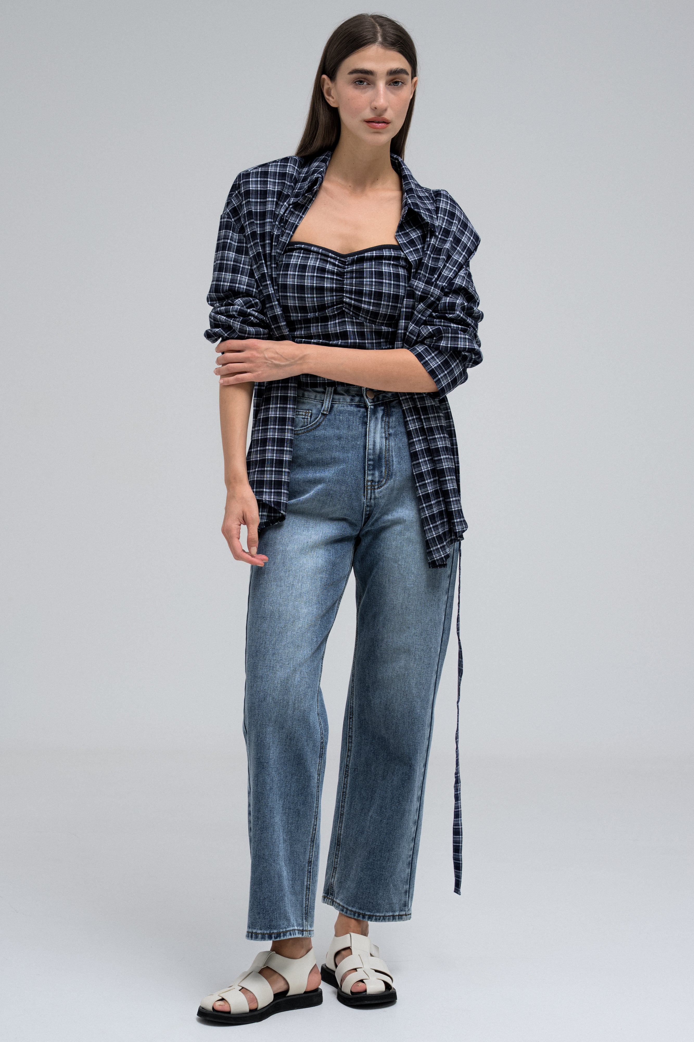 CHECKERED TOP SET