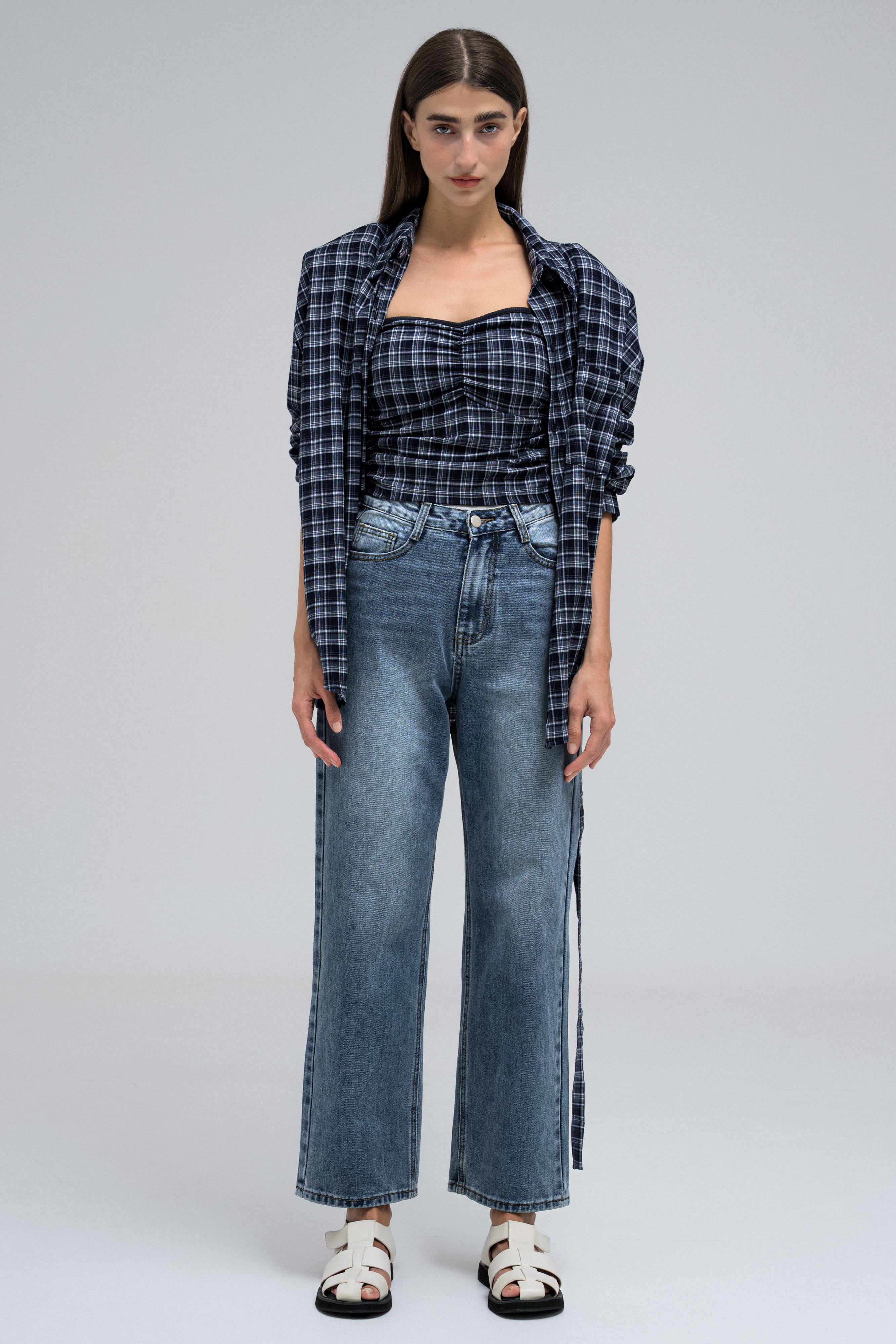 CHECKERED TOP SET