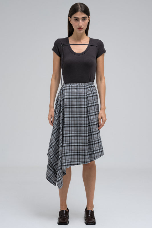CLOVER PLAID SKIRT