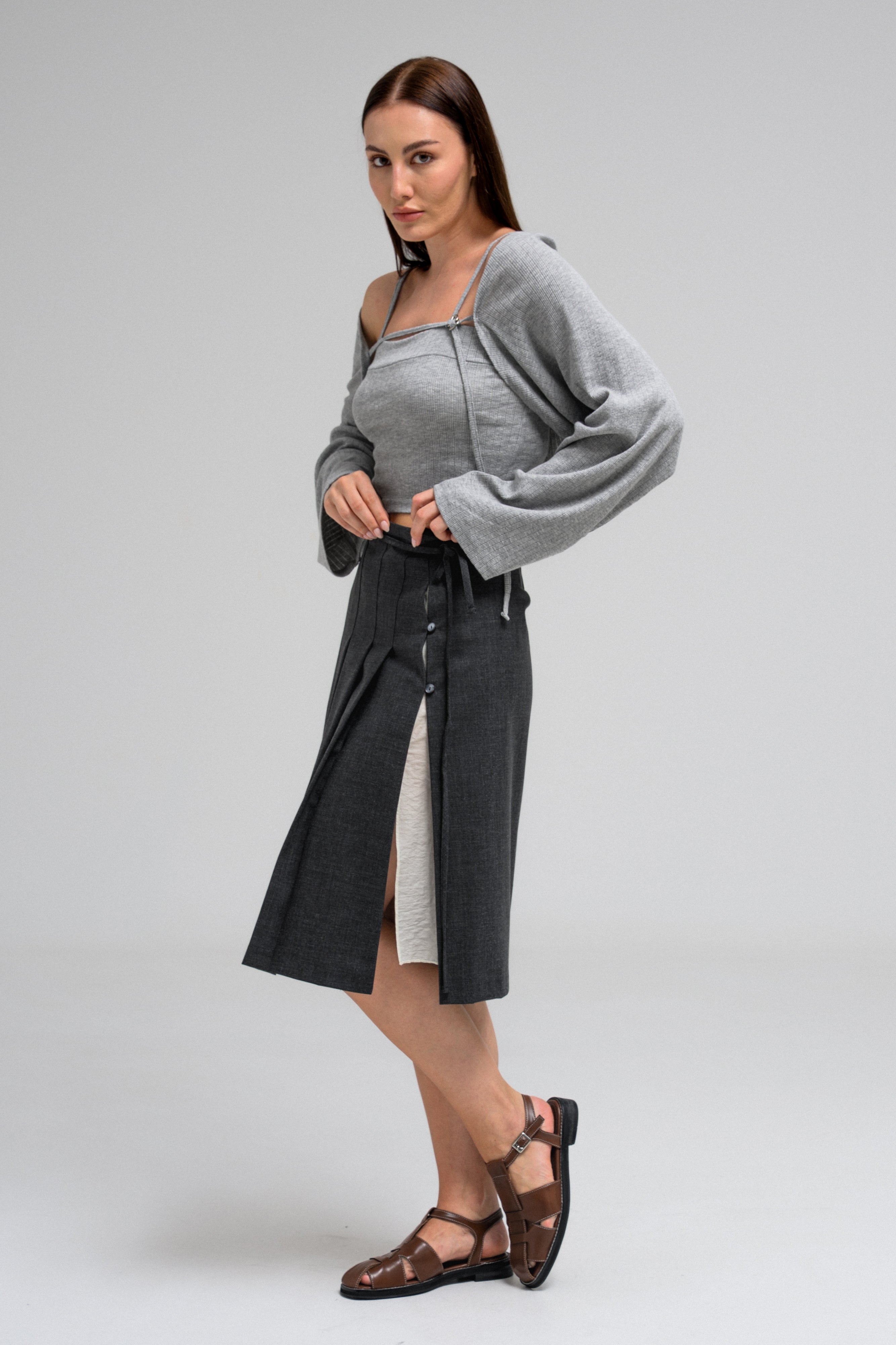 LEORA PLEATED SKIRT