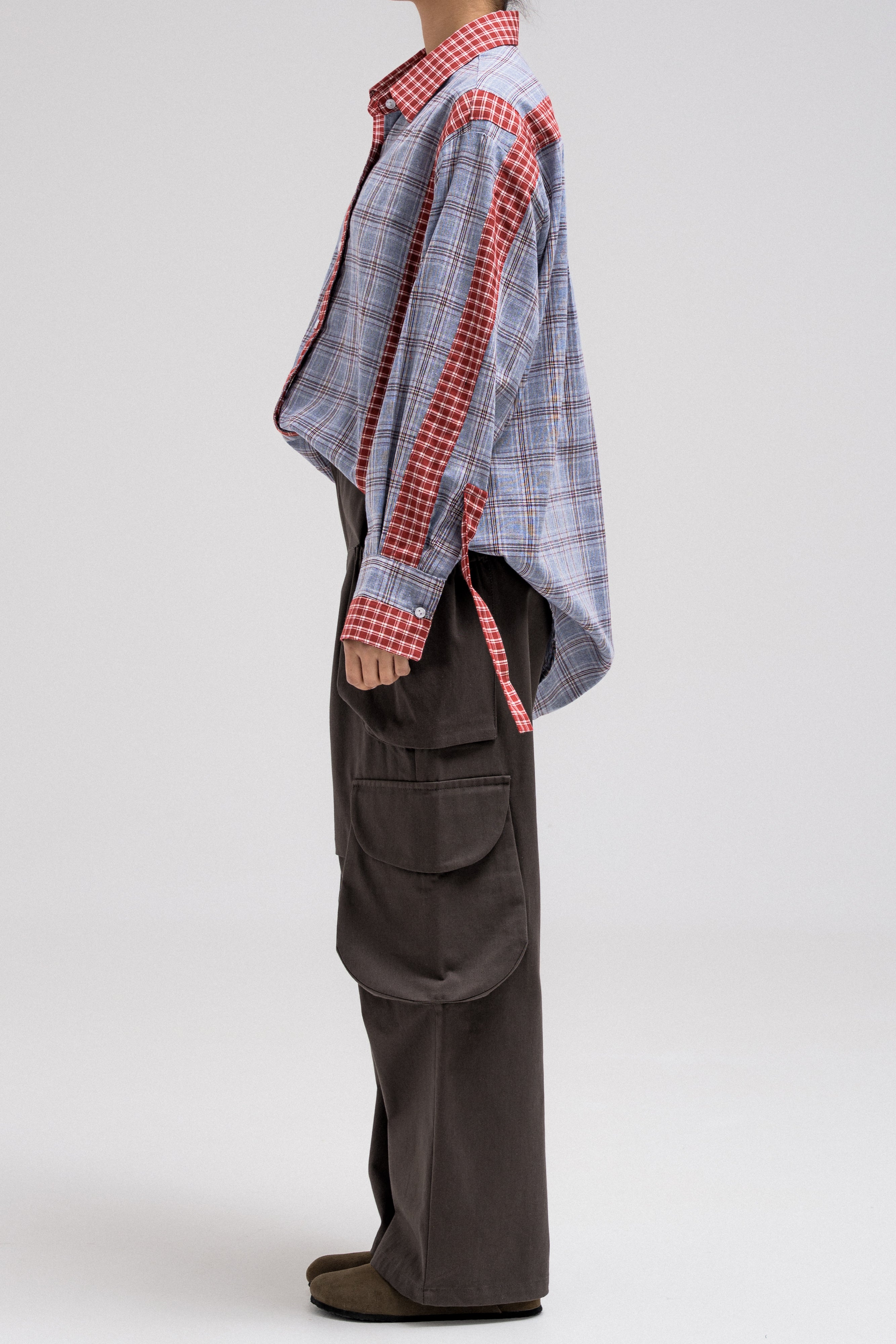 PLAID CONTRAST SHIRT