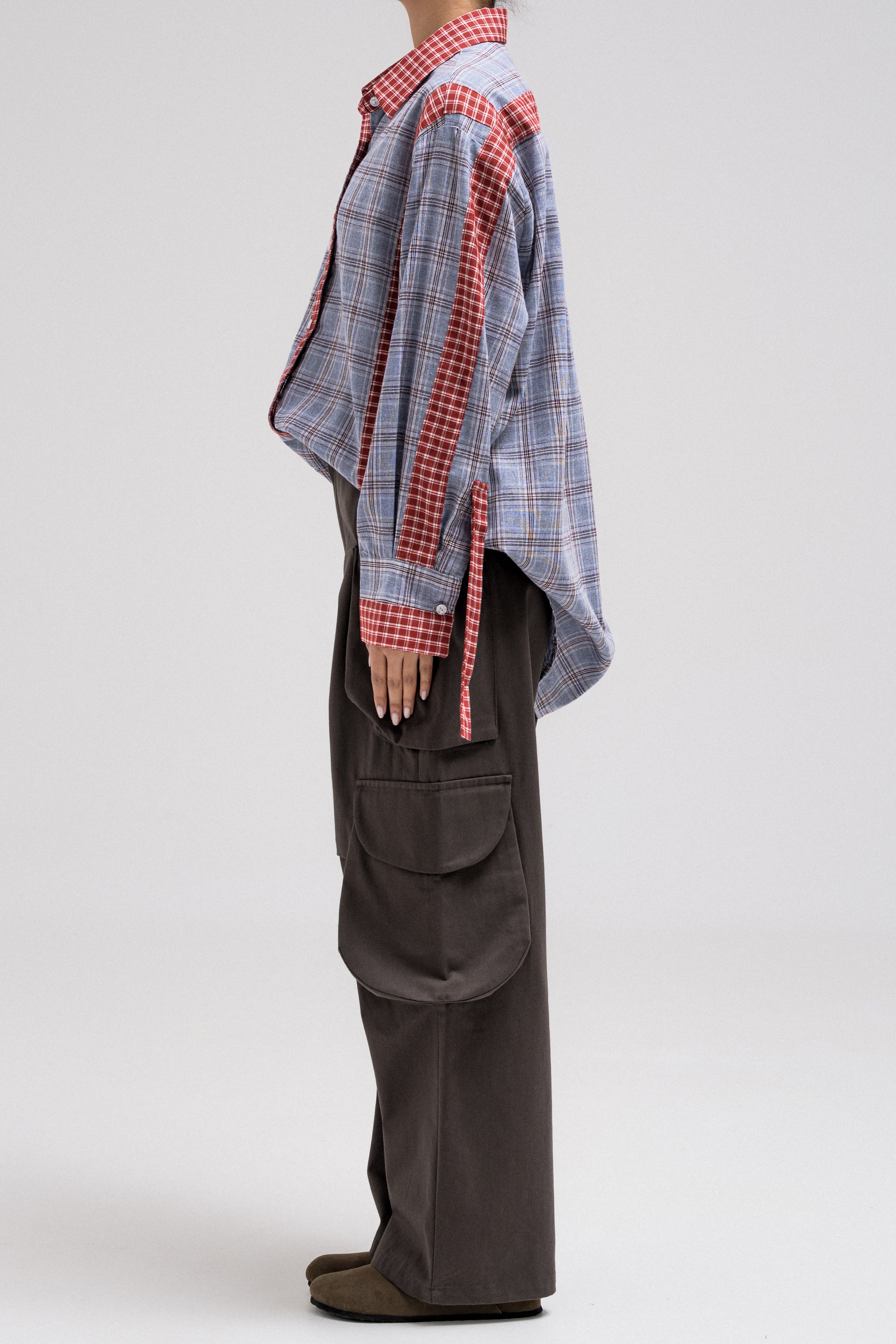 PLAID CONTRAST SHIRT