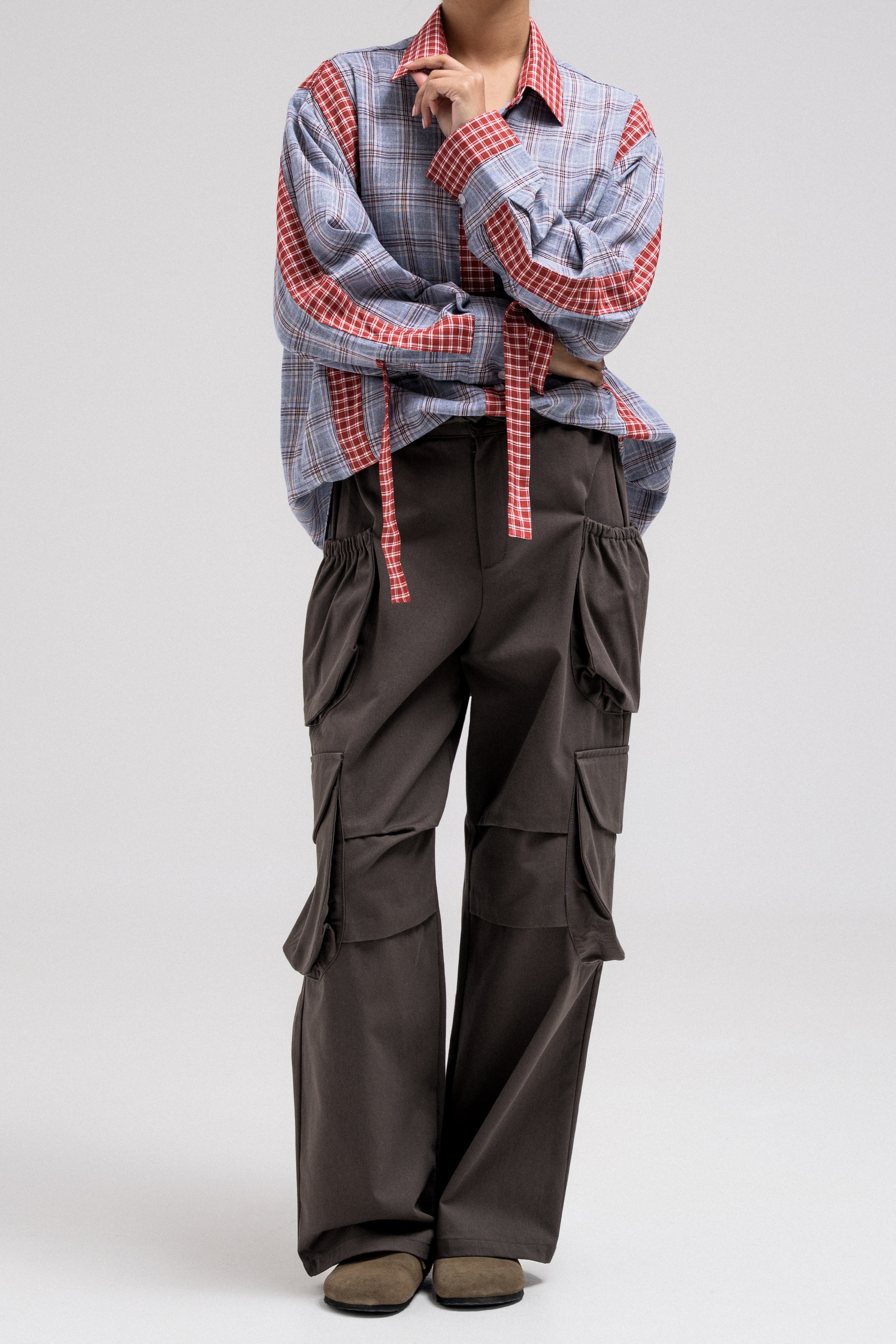 PLAID CONTRAST SHIRT