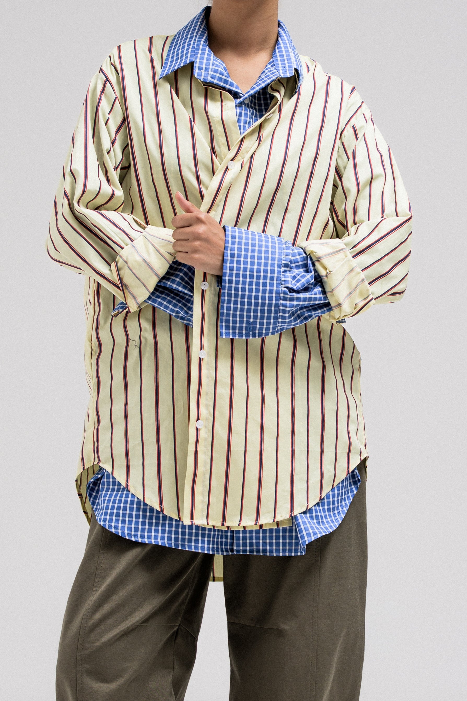 LAYERED CONTRAST SHIRT