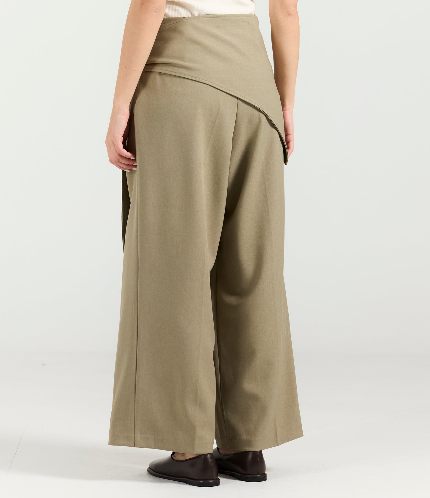 FRONT WRAP KHAKI PANTS