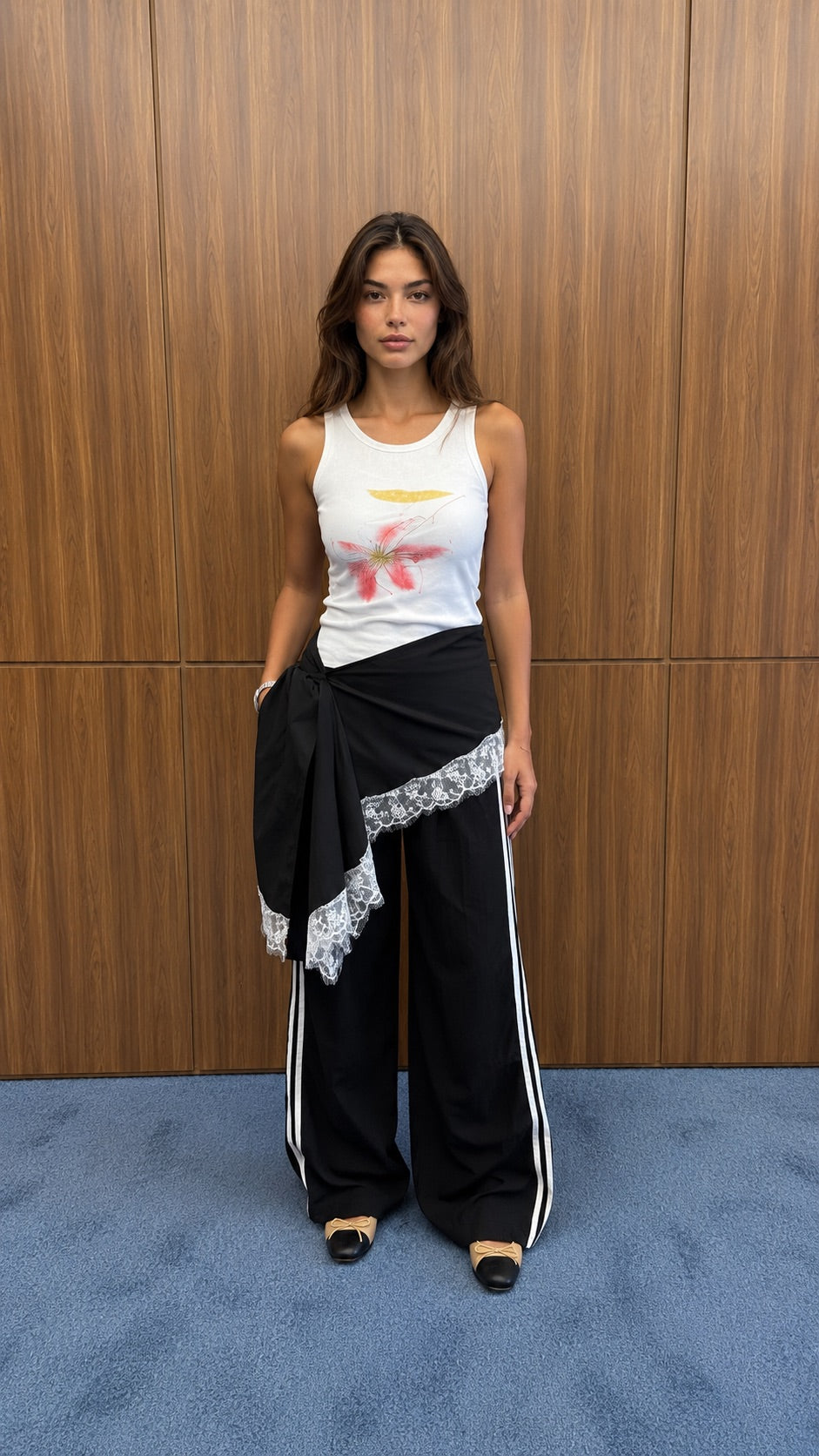 LACE TRACK PANTS