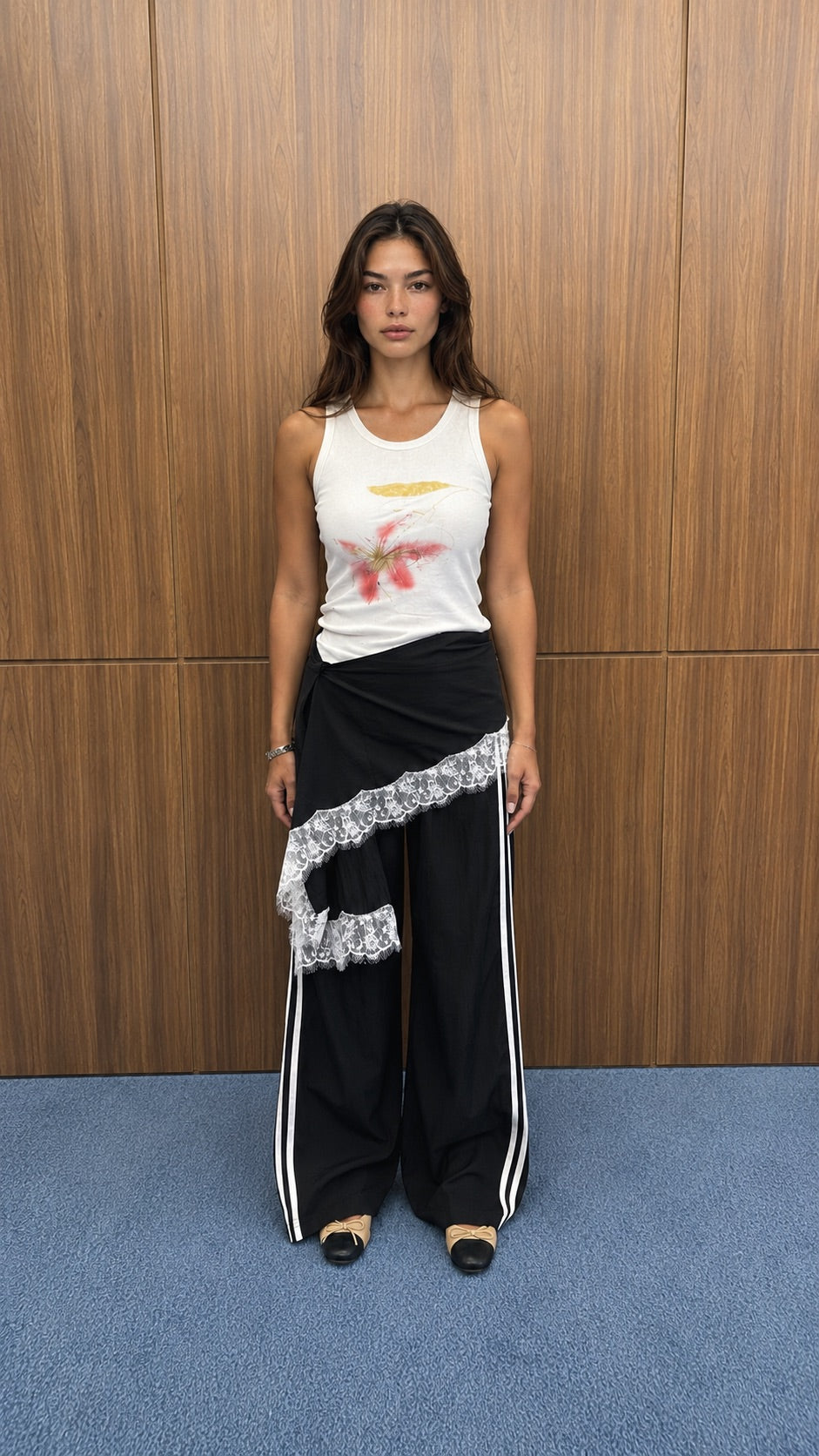 LACE TRACK PANTS