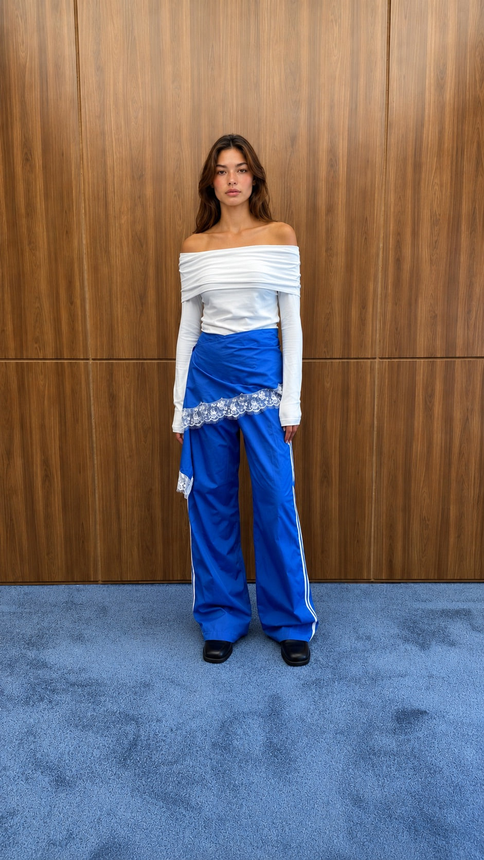 LACE TRACK PANTS
