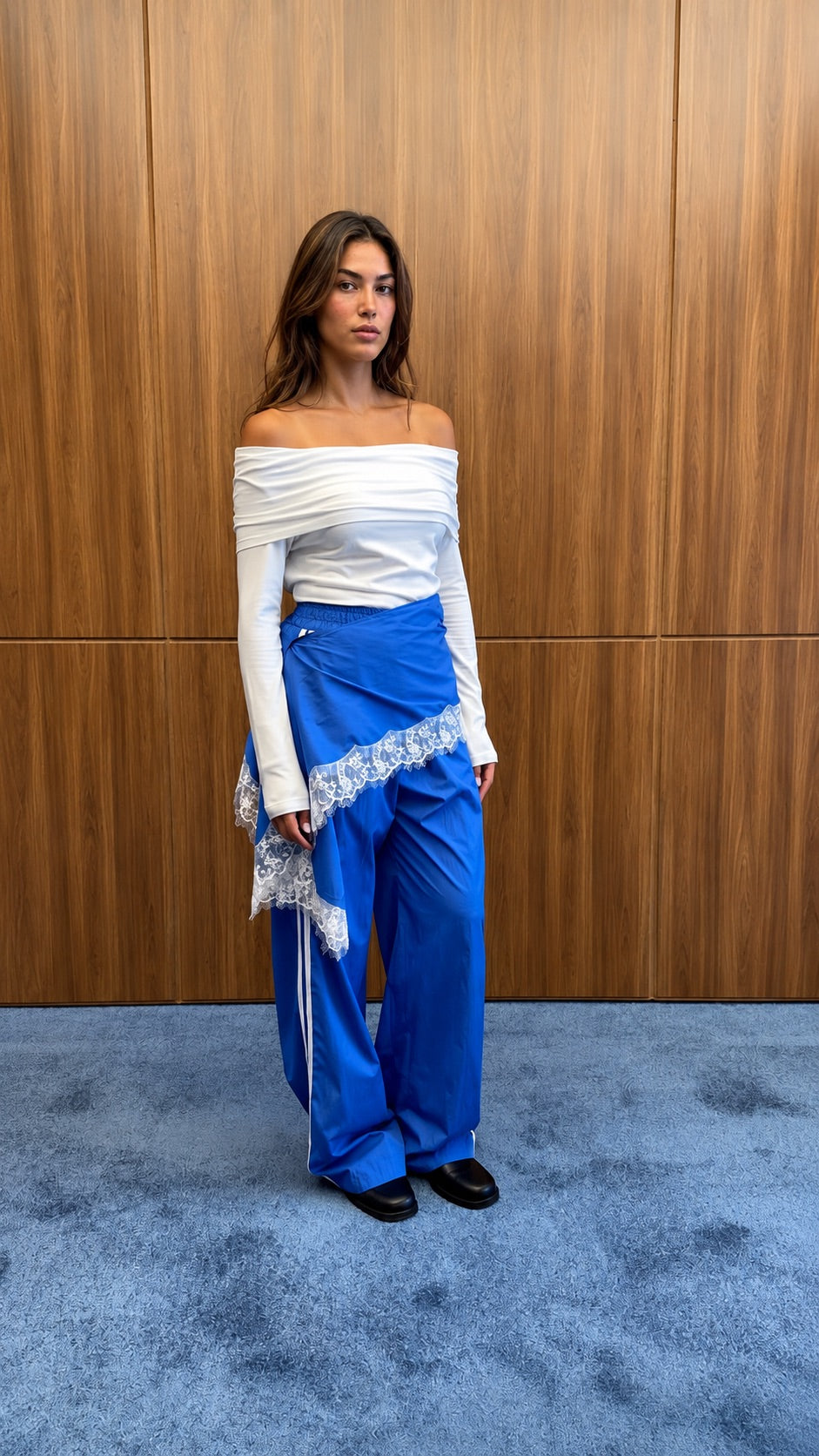 LACE TRACK PANTS